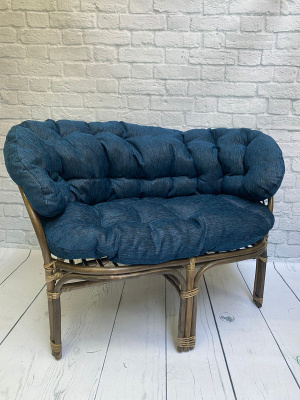 Bahama Подушка для двухместного дивана, ткань синяя (нижняя – 110*60 см)